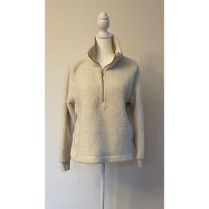 Vintage Calvin Klein 1/4 Zip Teddy Fleece (fuzzy sweatshirt jacket sweatshirt)